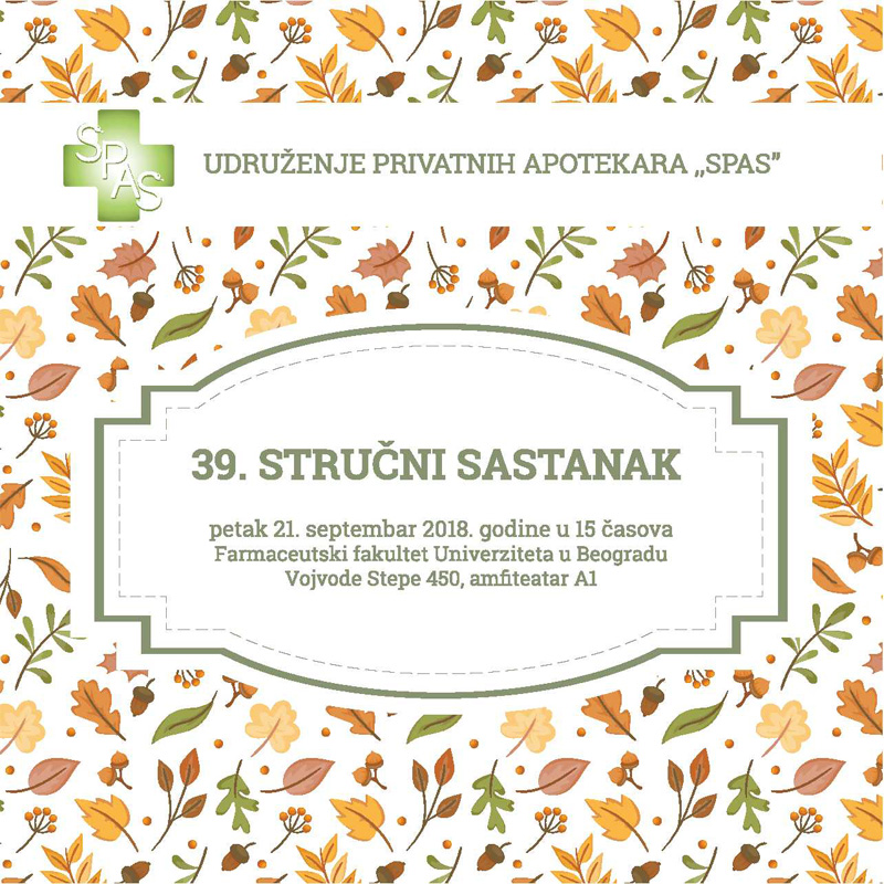 39. Stručni sastanak SPASa, 21. septembar 2018.